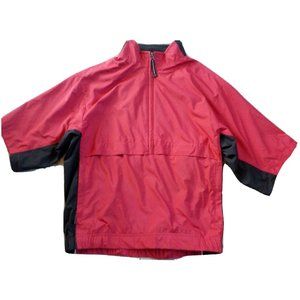 Cutter & Buck CB Wind Shirt Vented Packable 1/4 Zip Pullover Red Black